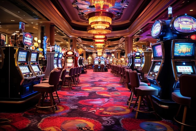Foto explorando el glamuroso casino de parís un vistazo al extravagante mundo de los juegos y el entretenimiento