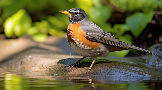 Explorando los hábitos dietéticos y el comportamiento alimentario de los robins estadounidenses con Canon M50