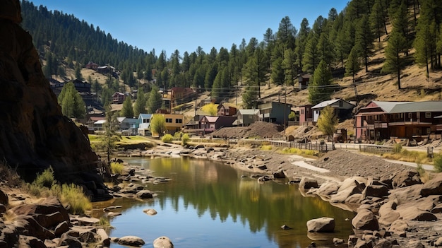 Foto explorando idaho springs rica história uma viagem através do argo gold mill e museu do túnel