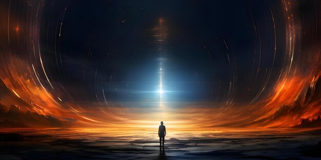 Explorando la intersección de la tecnología, la IA, los datos, Internet y la espiritualidad a través del concepto de arte digital abstracto, la tecnología, los datos de la IA, la espiritualidad de Internet, el arte digital abstract.