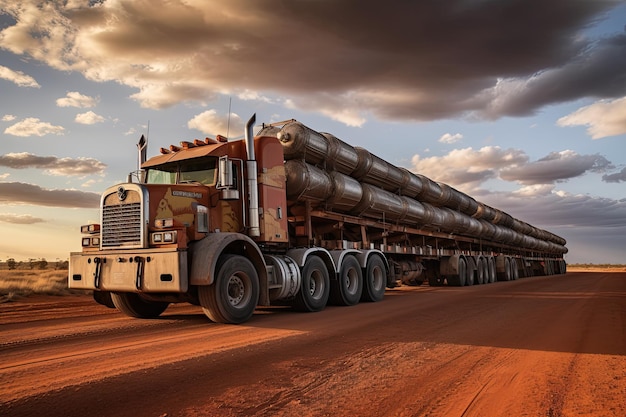 Foto explorando el intrincado desierto un viaje por la carretera australiana