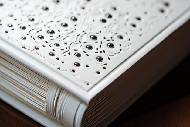 Foto explorando el mundo táctil una mirada cautivadora a un libro en braille