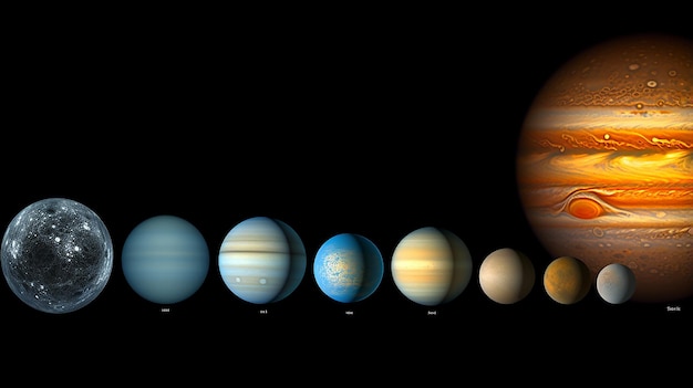 Foto explorando os impressionantes planetas do cosmos em imagens de alta definição