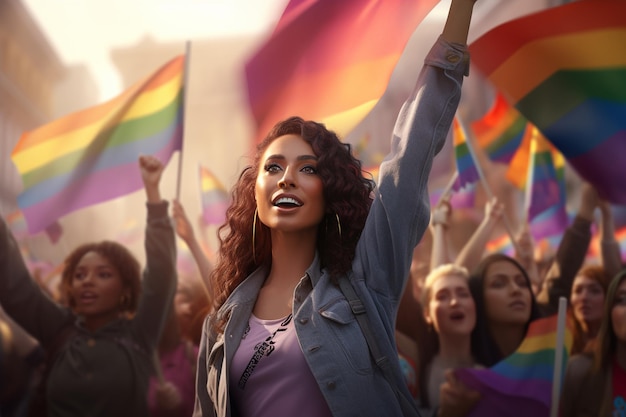 Explorar el tema de las mujeres como defensoras de LGBTQ 00273 01