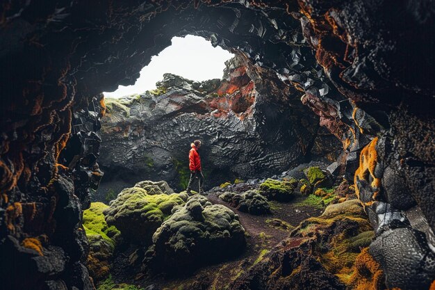 Explore las cuevas de tubos de lava de Vatnshellir donde u generativo ai