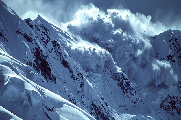 Foto explore el espectacular espectáculo de las avalanchas de nieve