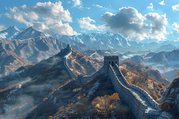Foto explore la icónica gran muralla de china como nunca antes lo había hecho.