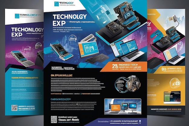 Explore o Flyer da Exposição de Tecnologia de Amanhã
