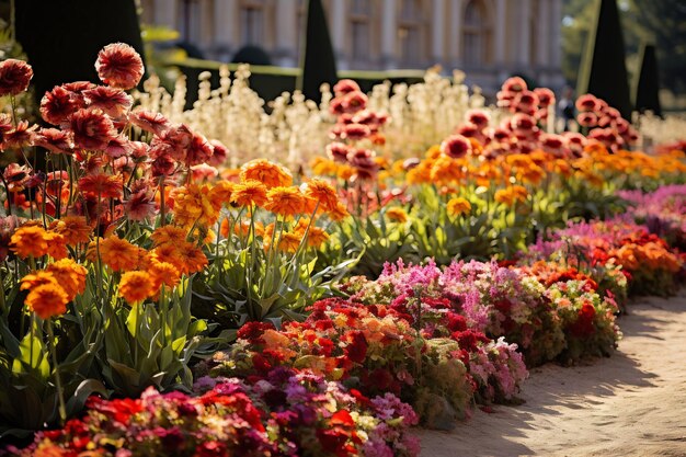 Explore o opulento palácio francês de Versalhes e seus vibrantes jardins, fontes e coloridos