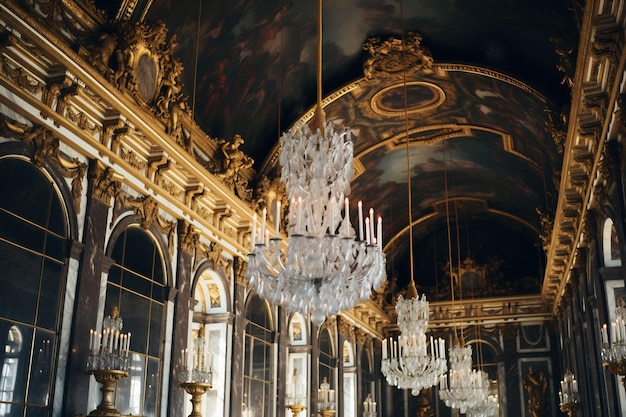 Explore o opulento palácio francês de Versalhes e seus vibrantes jardins, fontes e coloridos