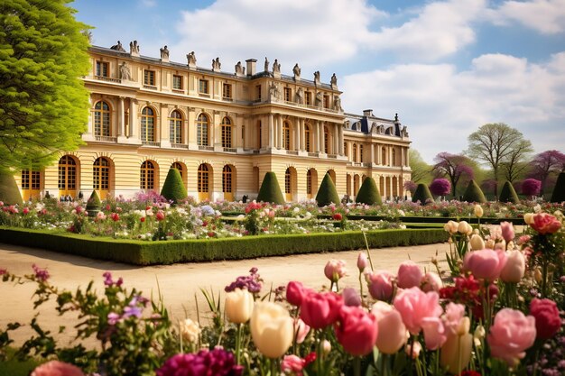 Explore el opulento palacio francés de Versalles y sus vibrantes jardines Fuentes y coloridos