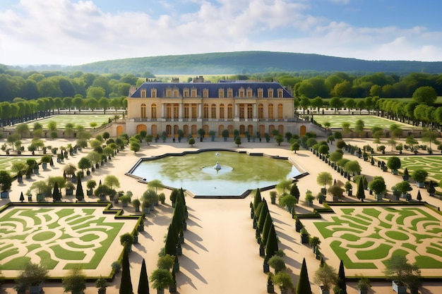 Explore el opulento palacio francés de Versalles y sus vibrantes jardines Fuentes y coloridos