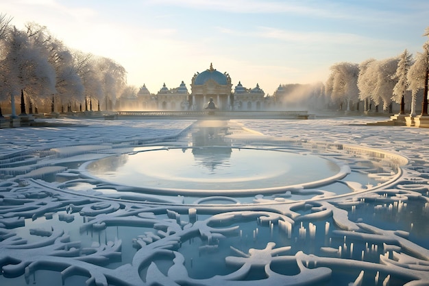 Explore el opulento palacio francés de Versalles y sus vibrantes jardines Fuentes y coloridos
