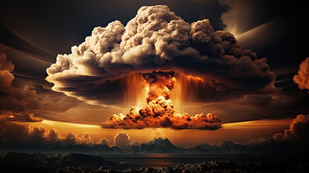Explosão de bomba nuclear