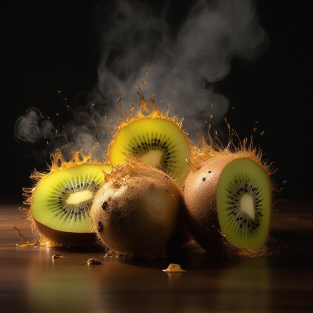 Explosão de kiwi no fundo