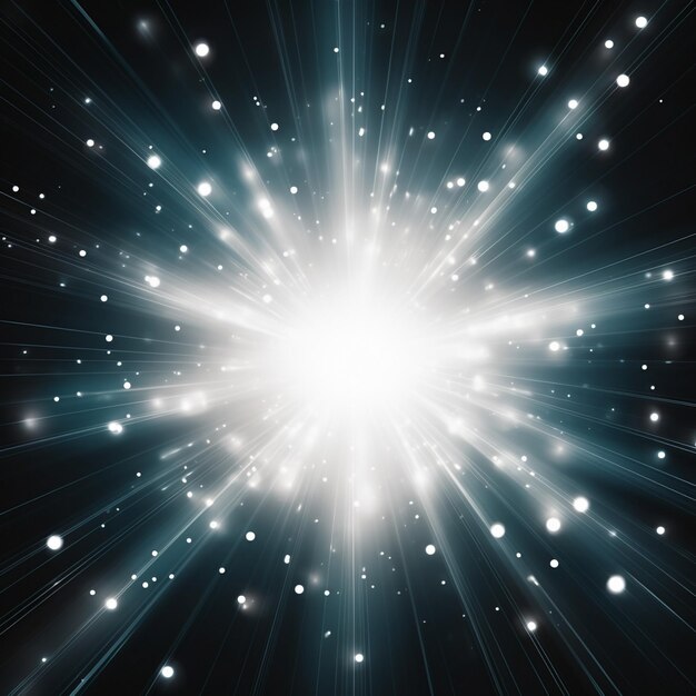 Foto explosão de luz brilhante branca