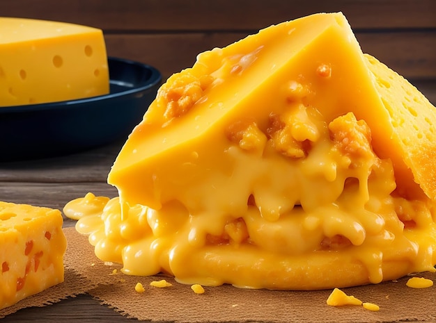 explosão de queijo cheddar