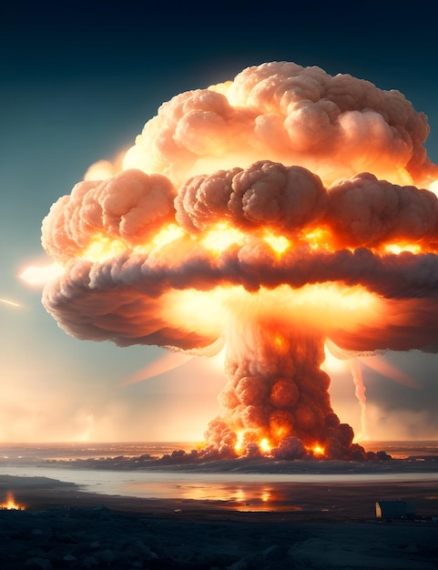 Foto explosão nuclear bomba atômica explosão de bomba nuclear 4k