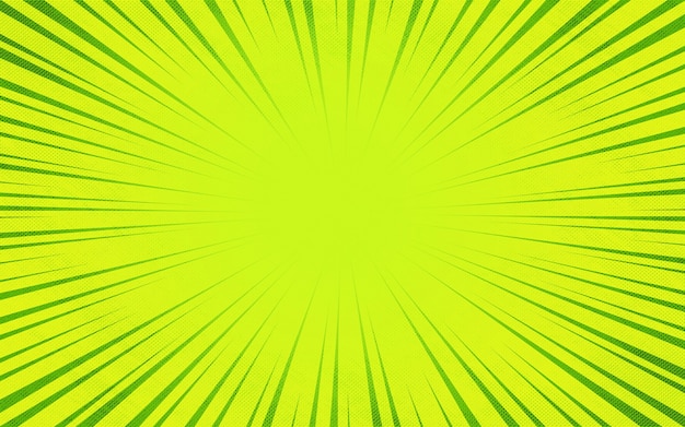 explosão verde em quadrinhos zoom com fundo colorido