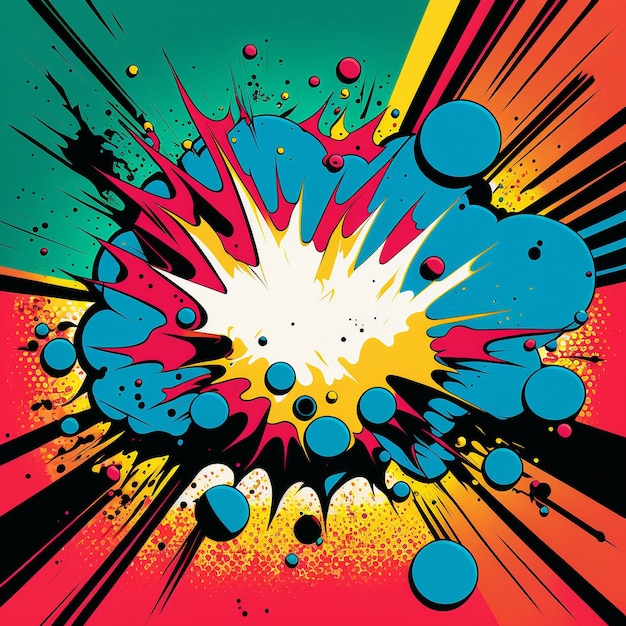 Explosión de arte pop colorido