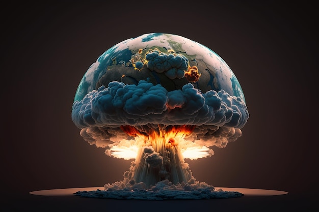 Explosion Atombombe Apokalypse Zerstörung Weltuntergang