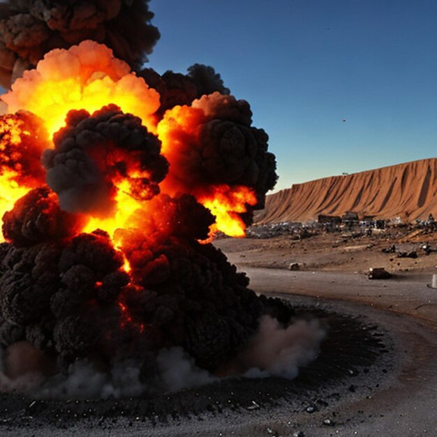 Foto explosión de una bomba