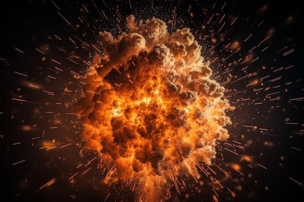Foto explosion, bombe, feuer, atomenergie, kernenergie, erzeugen von ai