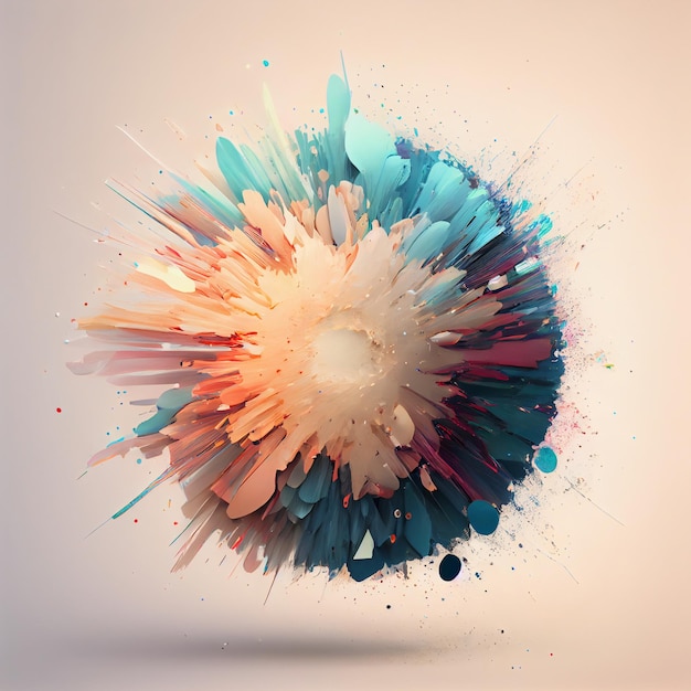 Explosión de círculo con color suave