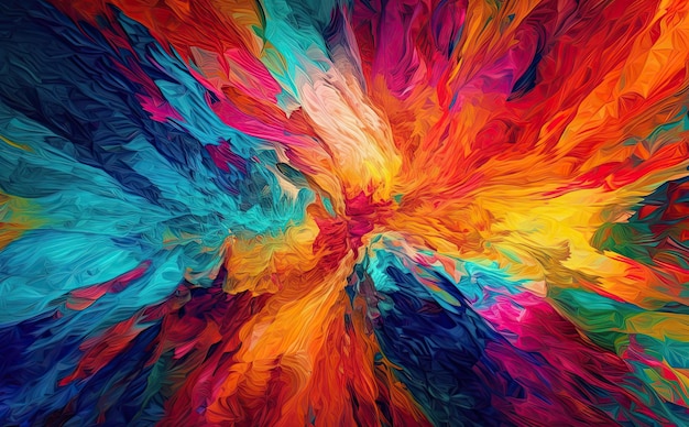 Explosión de color en un diseño abstracto Generative Ai