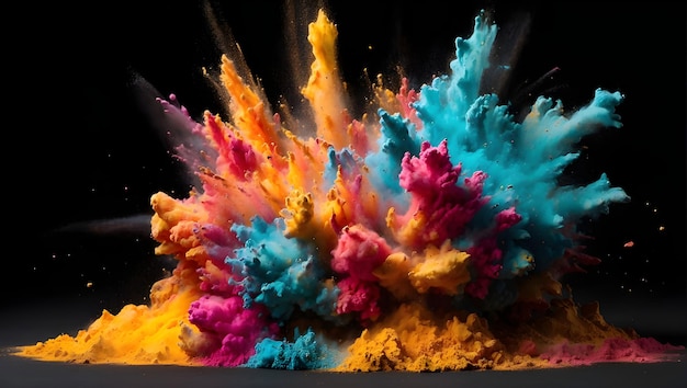 explosión de color en papel tapiz de fondo negro