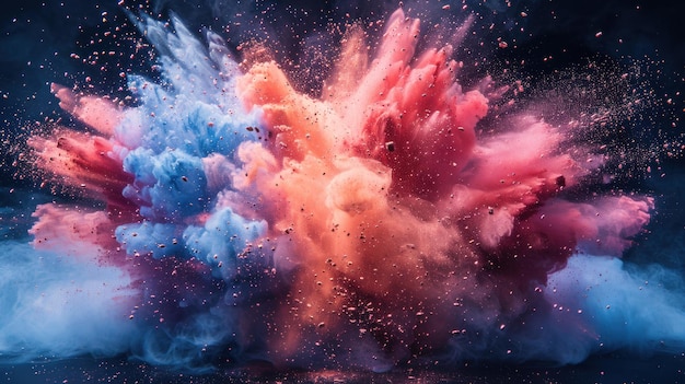 Explosión de colores abstractos