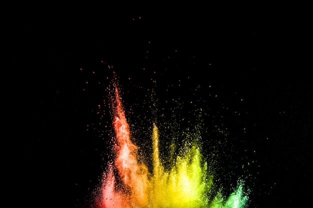 Explosión de colores para Happy Holi en polvo.