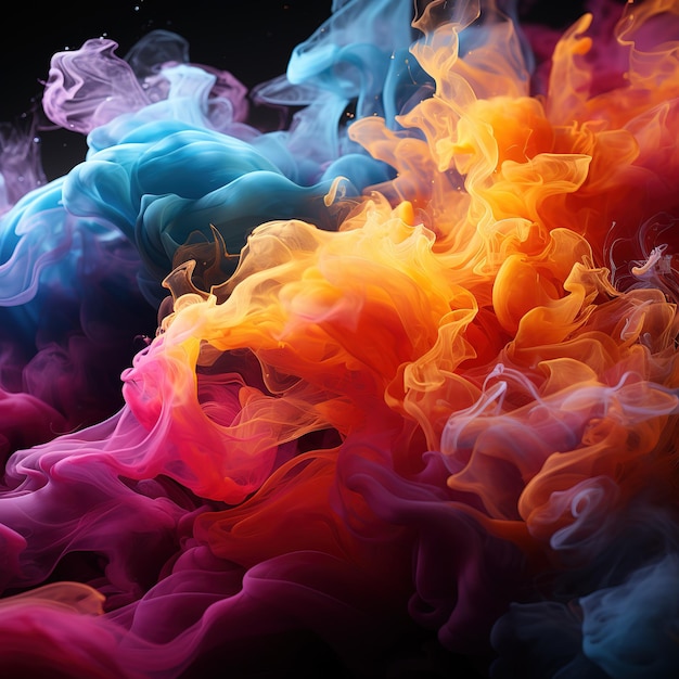 La explosión de colores mezclados crea un fondo de caos galáctico profundo generado por IA