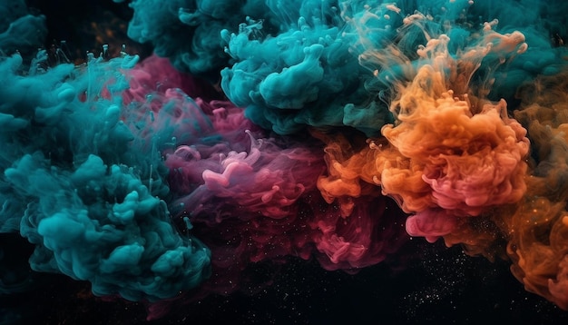 Explosión de colores vibrantes en un diseño futurista generado por IA