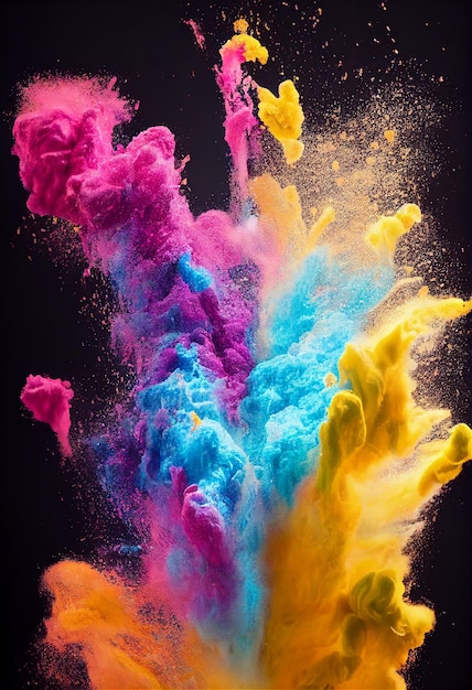 explosión de colores