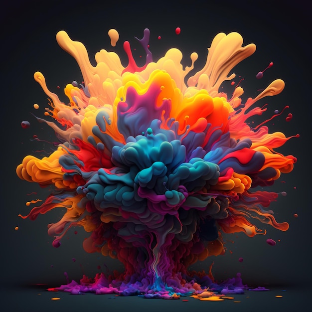 Explosion der hellen Farben
