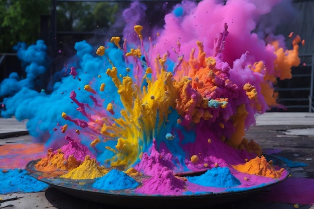 Explosion der Holi-Farben