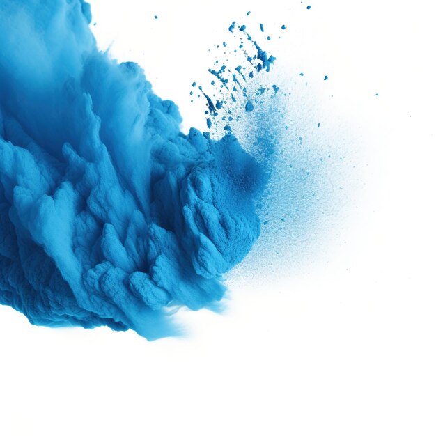 Explosion des blauen Pulvers