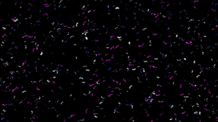 Explosión dinámica de confeti superposición festiva bandas de papel rizado serpentino colorido