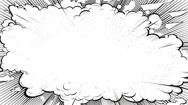 Foto explosión espacial cómica una obra maestra en blanco y negro de resolución 8k