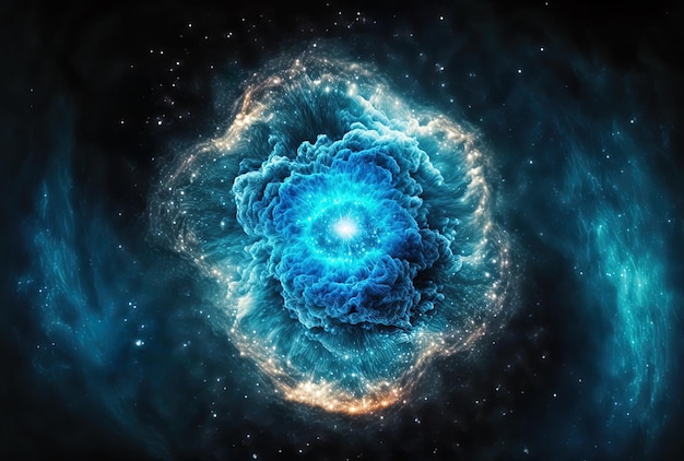 Explosión de estrella cosmológica azul