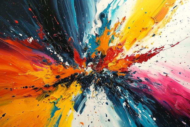 Explosión de explosiones de colores abstractos