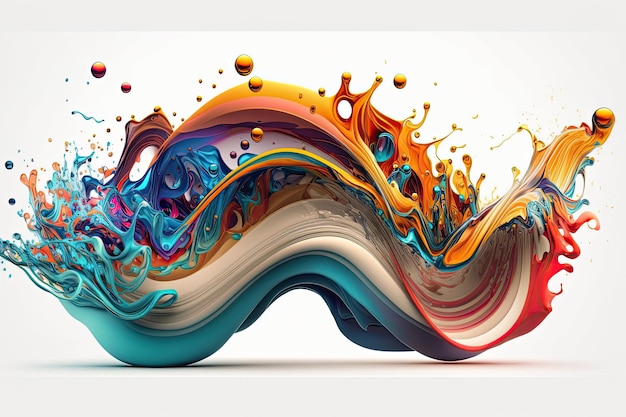 Explosión de flujo de movimiento líquido de onda abstracta colorida