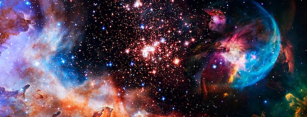 Explosión de fondo espacial de alta calidad supernova Estrella brillante Nebulosa Galaxia distante Imagen abstracta Elementos de esta imagen proporcionados por la NASA