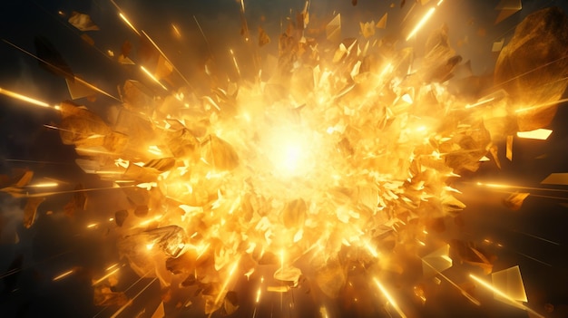 Explosión con iluminación amarilla