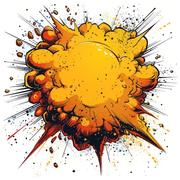 Explosion im Comic-Stil