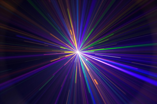 Una explosión de luz colorida