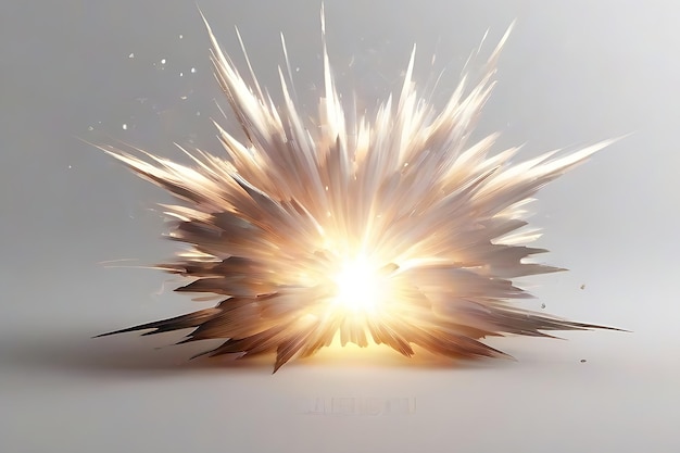 Explosion mit weiß leuchtendem Licht