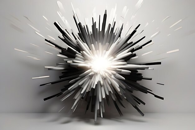 Foto explosion mit weiß leuchtendem licht