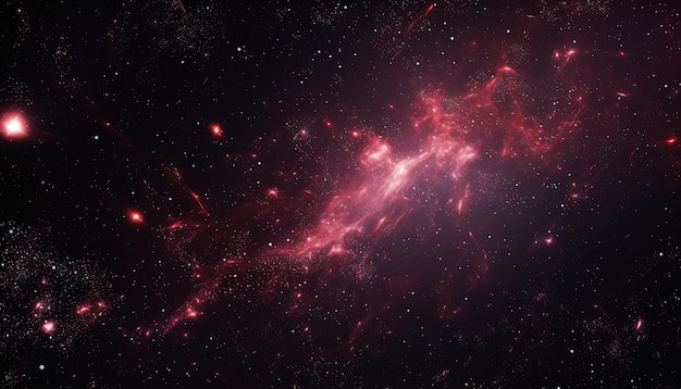 Foto explosión de la nebulosa roja del espacio exterior papel tapiz hd